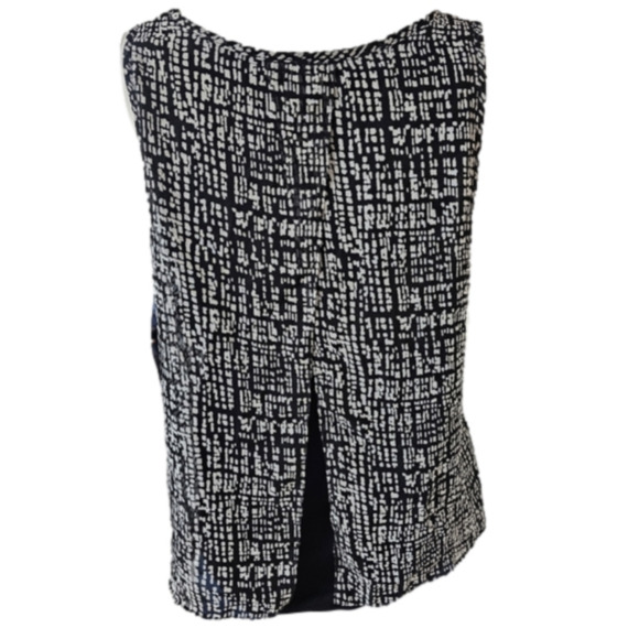 BCX Sleeveless Open Flap Front And Back Blouse With Built-in Cami Size XL - Picture 3 of 9